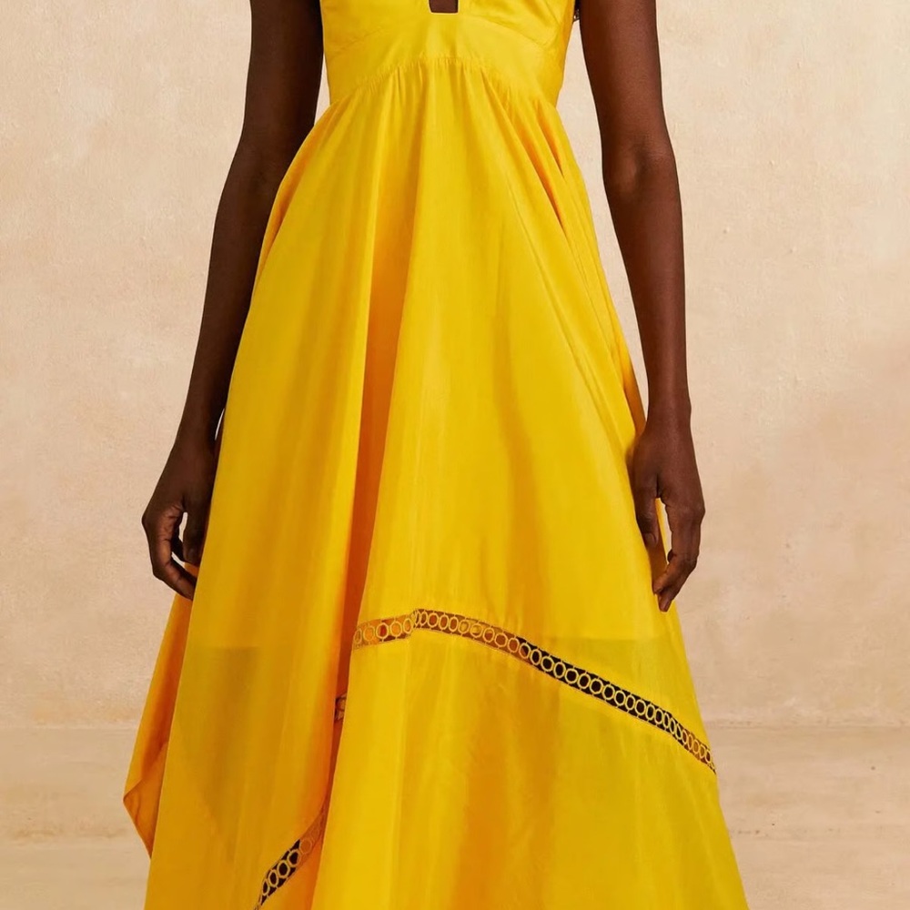 Elegant Yellow Maxi Dress